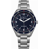 Ben Sherman men's quartz watch with navy dial and stainless steel bracelet, UK version