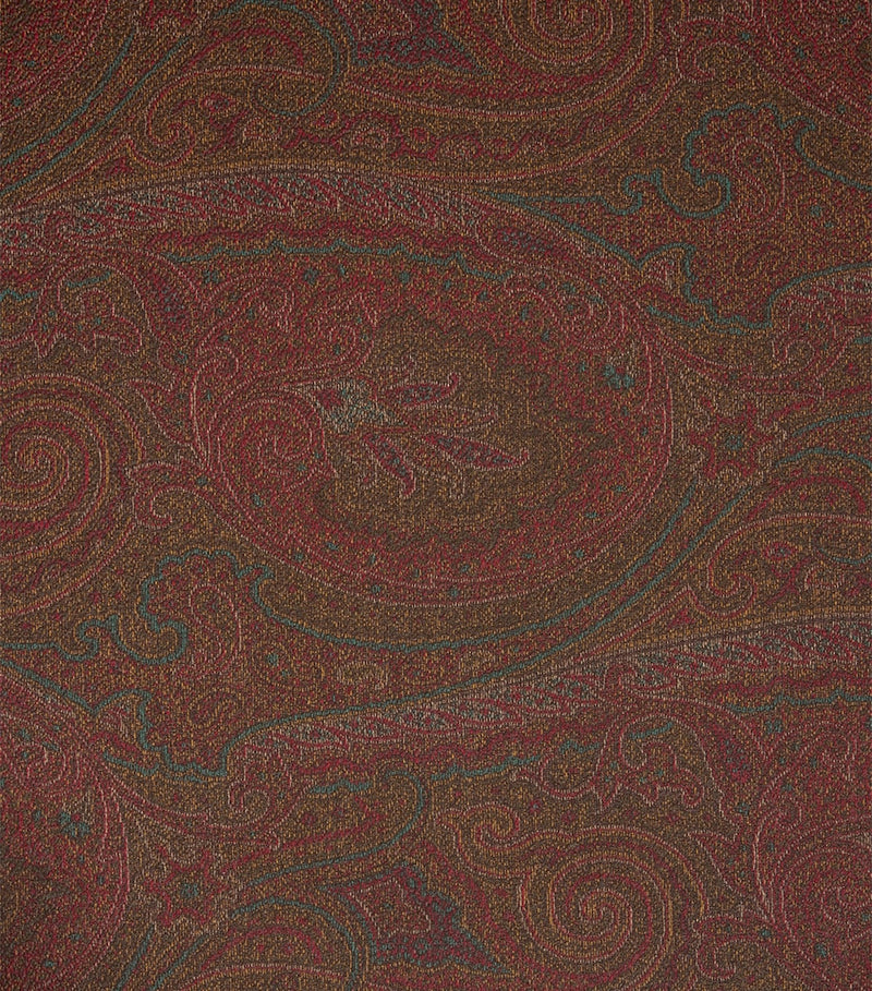 Etro Arnica round tray paisley jacquard leather trim (British brand)