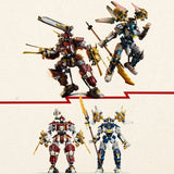 LEGO NINJAGO Twin Titan Mechs building set with 1707 pieces, UK version