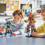 LEGO NINJAGO Twin Titan Mechs building set with 1707 pieces, UK version