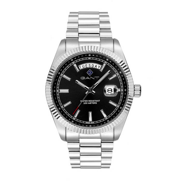 Gant men's black dial stainless steel watch (British brand)