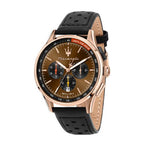 Argos Maserati Sorpasso Men's Brown Dial Black Leather Strap Watch- Buy online at McGrocer