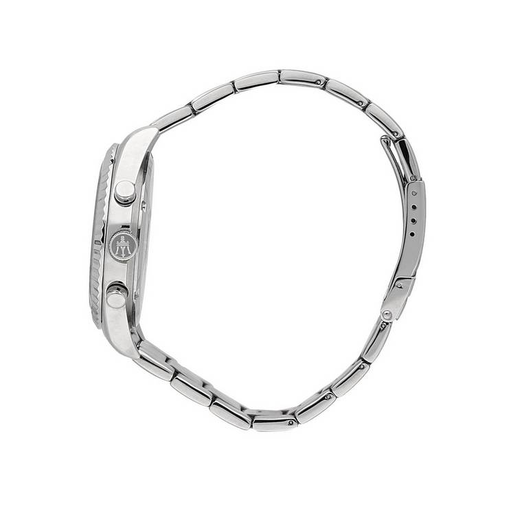 Maserati Competizione men's watch blue dial stainless steel bracelet (British brand)