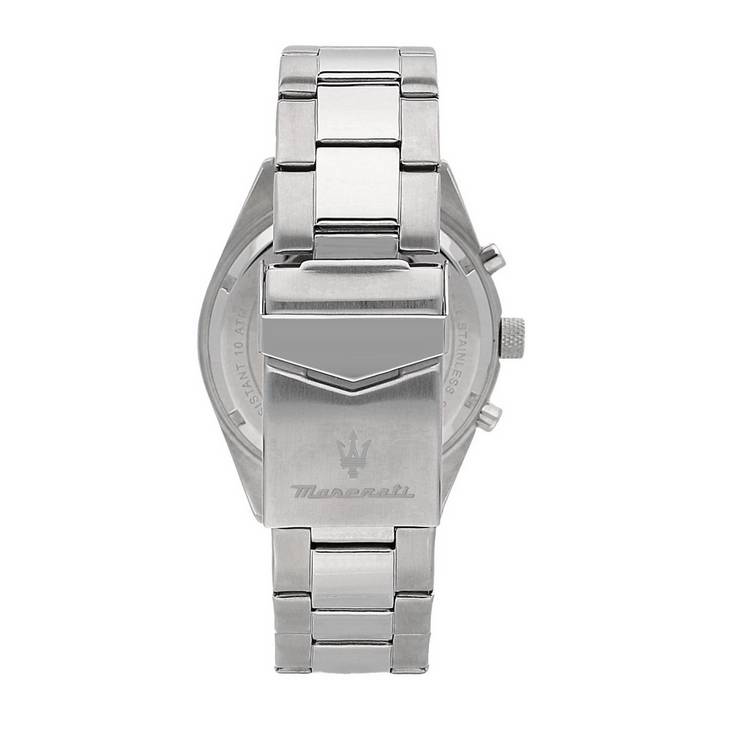 Maserati Competizione men's watch blue dial stainless steel bracelet (British brand)