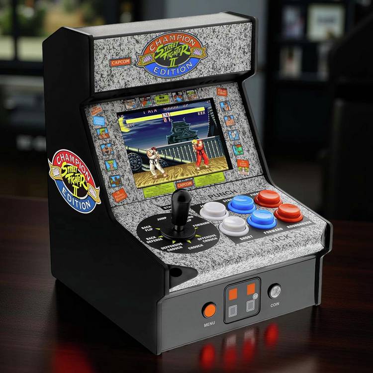 My Arcade Street Fighter II Micro Player retro arcade console, 3.25-inch screen (British brand)