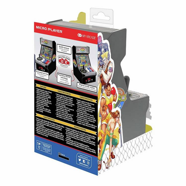 My Arcade Street Fighter II Micro Player retro arcade console, 3.25-inch screen (British brand)