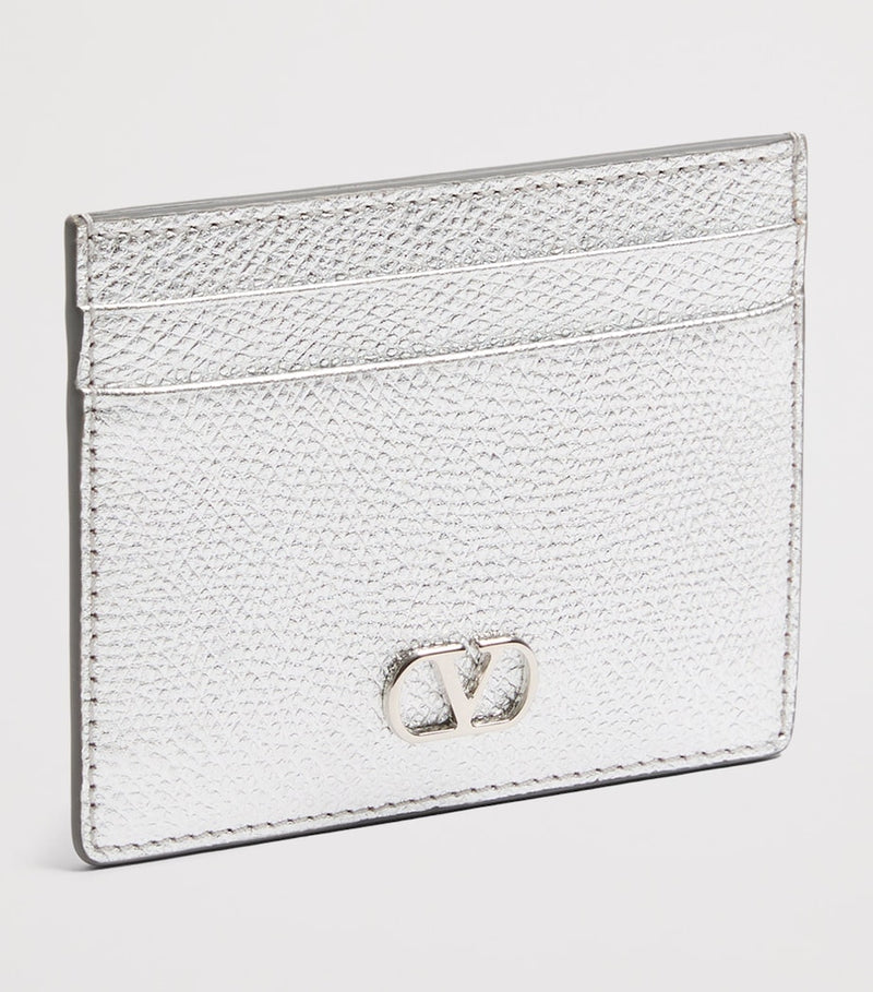 Valentino Garavani grained leather VLogo Signature card holder, imported from the UK