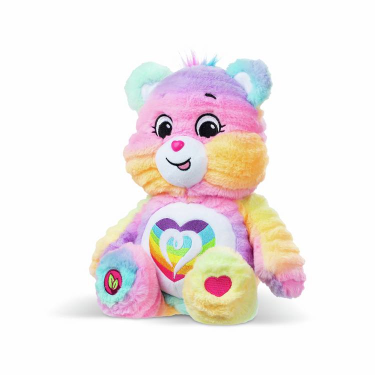 Care Bears Togetherness plush rainbow tie-dye 35cm, imported from the UK