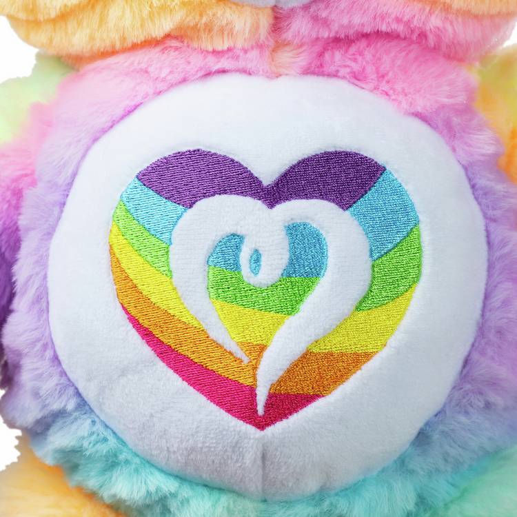 Care Bears Togetherness plush rainbow tie-dye 35cm, imported from the UK
