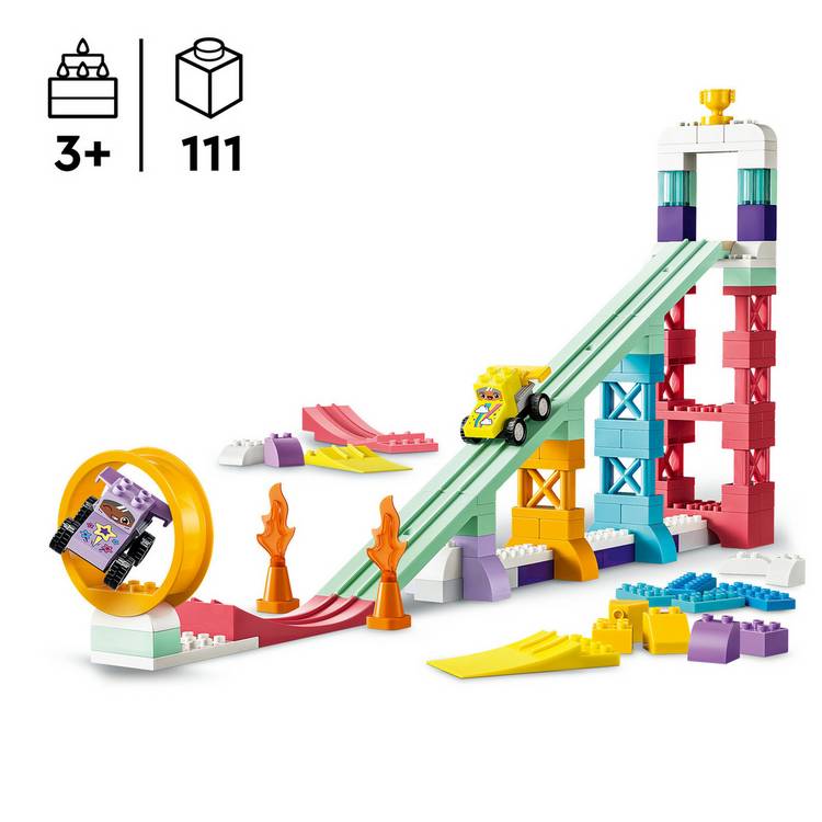 LEGO DUPLO 3 in 1 Creative Ramps with Vehicles 111 pieces (British brand)