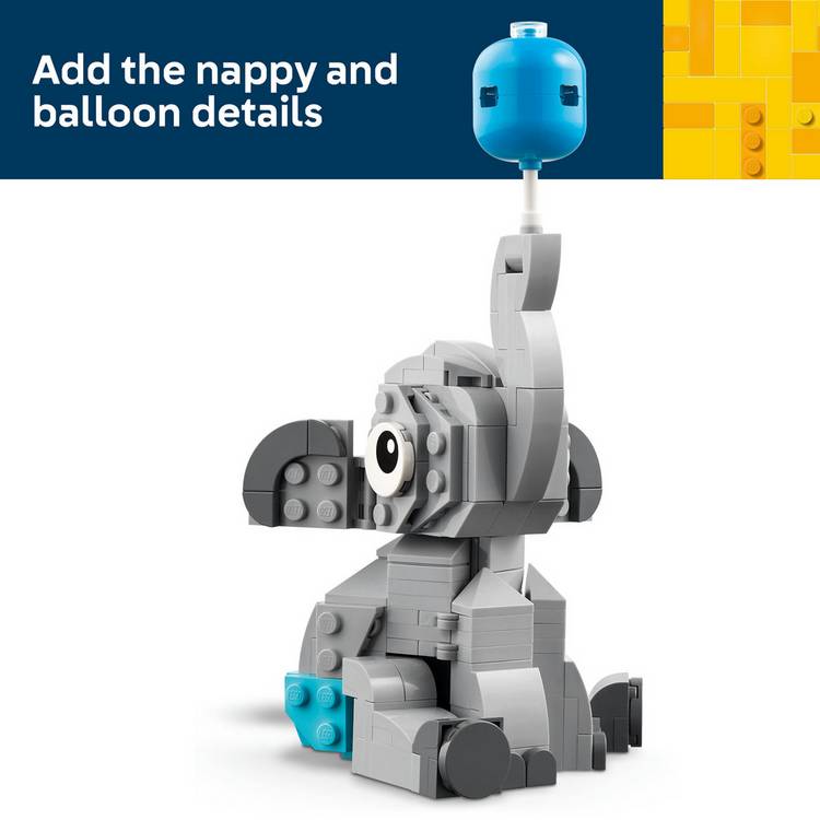 LEGO Baby Elephant in the Sky set 40814 - British product