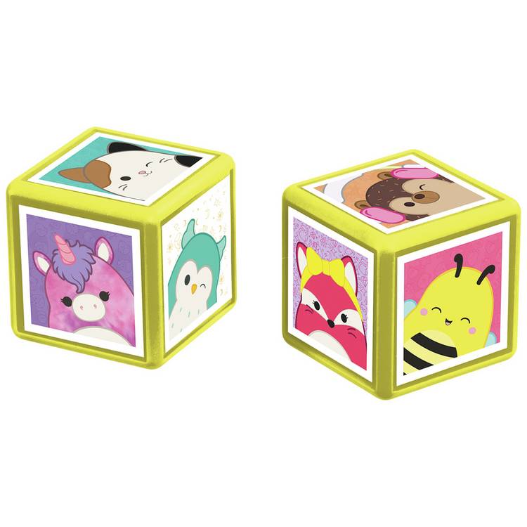 Squishmallows Crazy Cube Game featuring 15 characters, imported from the UK
