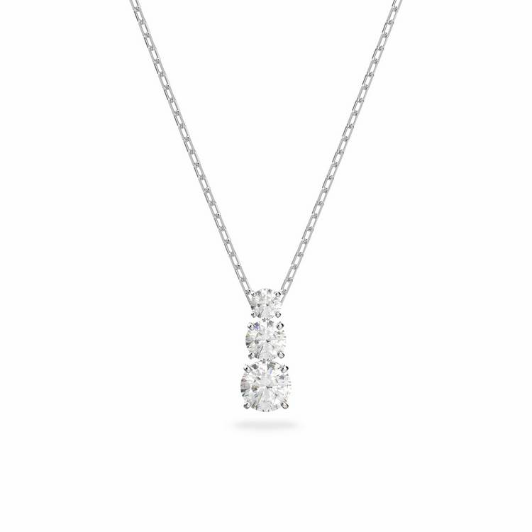Swarovski Stilla Attract silver pendant necklace with crystals - British product