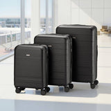 VonHaus 3-piece hard shell suitcase set black (British brand)
