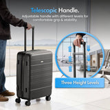 VonHaus 3-piece hard shell suitcase set black (British brand)