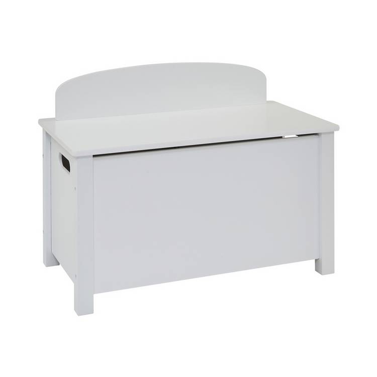 Liberty House Toys white wooden toy box, UK version