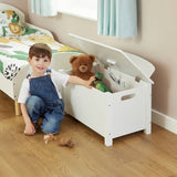 Liberty House Toys white wooden toy box, UK version
