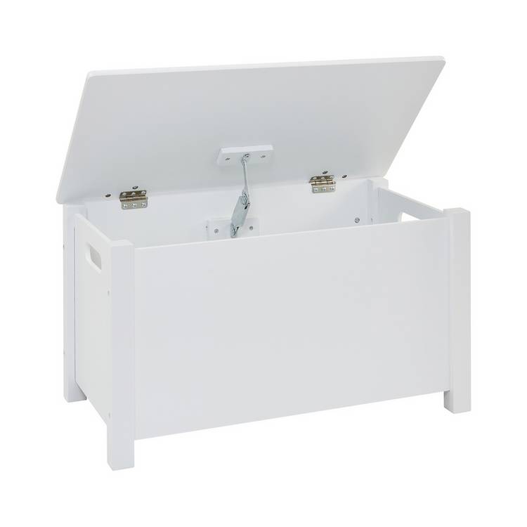Liberty House Toys white wooden toy box, UK version