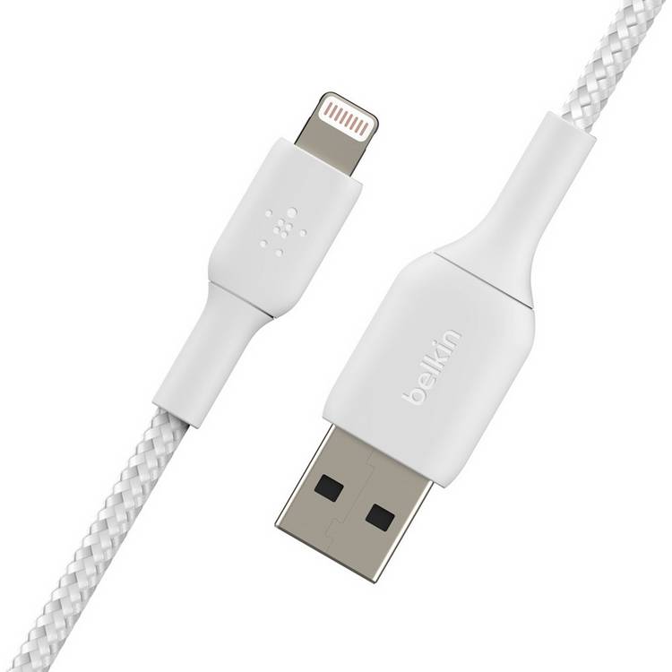 Belkin braided Lightning cable white 2m - British product