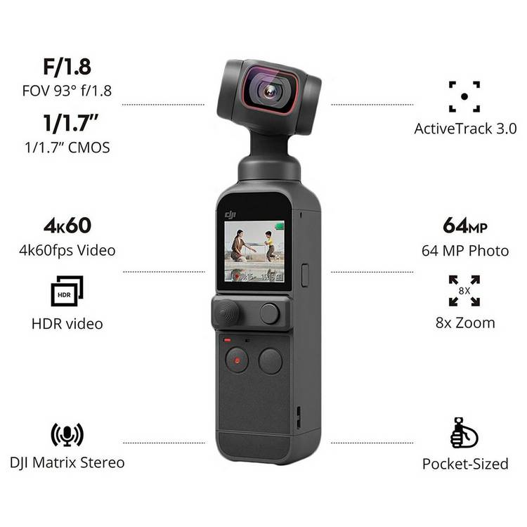 DJI Pocket 2 gimbal camera Creator Combo, imported from the UK