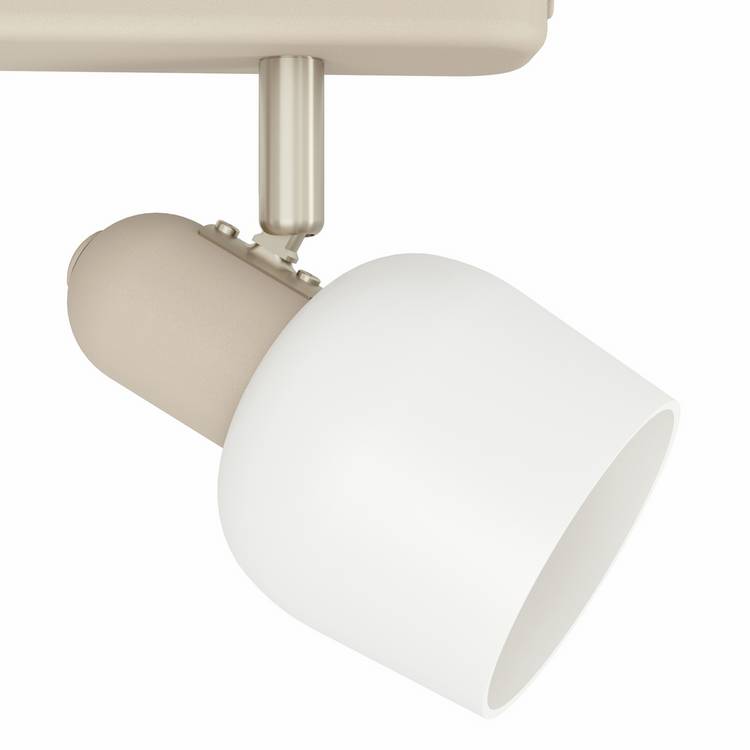 EGLO Corato sandy steel 2-light spotlight, imported from the UK