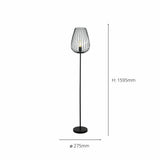 EGLO Newtown floor lamp black 159.5cm (British brand)