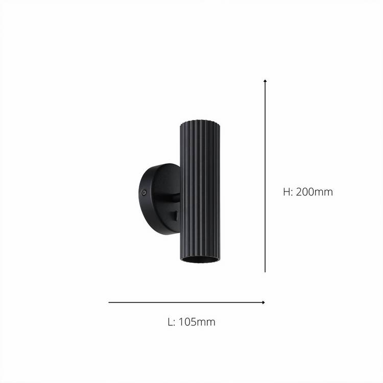 EGLO Portillo wall light black finish, imported from the UK