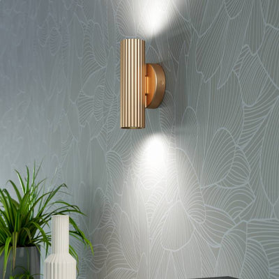 Argos EGLO Portillo Metal 2 Uplight & Downlight Wall Light - Gold- Buy online at McGrocer