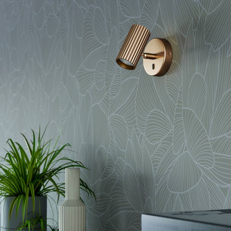 EGLO Portillo gold wall light 11cm, UK version