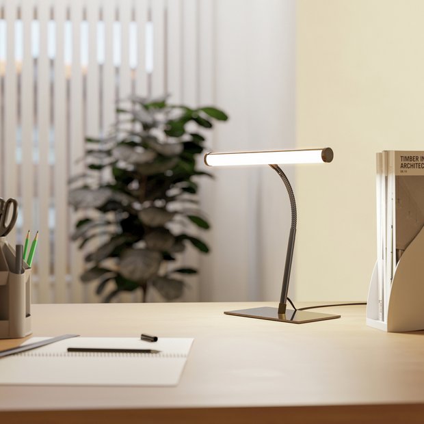 EGLO Riccione LED desk lamp black, imported from the UK