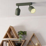 EGLO Tilston green steel 2 light spotlight - British product