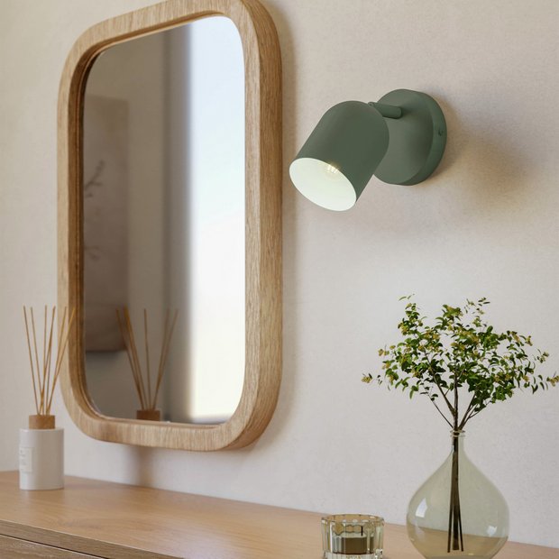 EGLO Tilston steel spotlight in green - British product