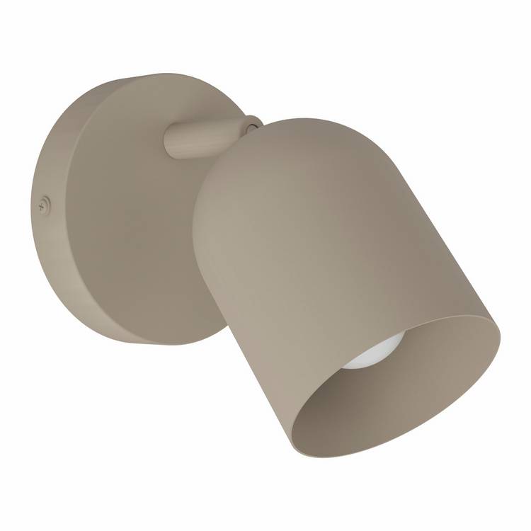 EGLO Tilston steel spotlight in sand 15.5cm - British product
