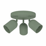 EGLO green 3-light spotlight steel, UK version