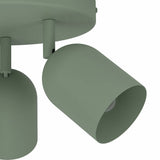 EGLO green 3-light spotlight steel, UK version