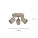 EGLO Tilston 3-light spotlight Sand steel (British brand)