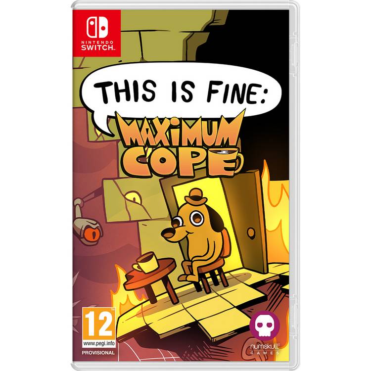 This Is Fine Maximum Cope Nintendo Switch game card - British product