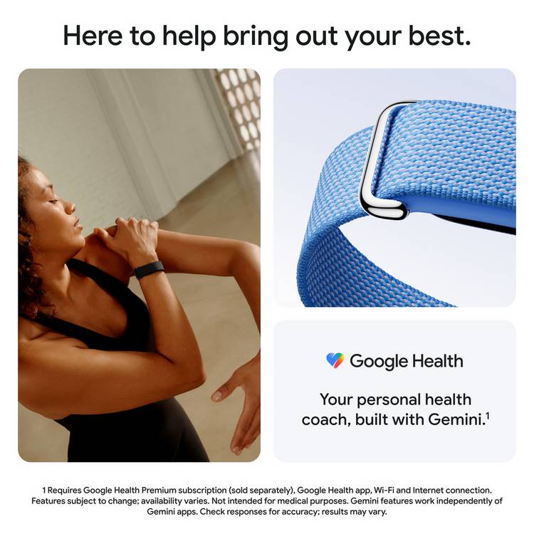 Google Fitbit Air screenless fitness tracker Obsidian, imported from the UK