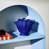 Argos Home ceramic blue shell vase 17cm, imported from the UK