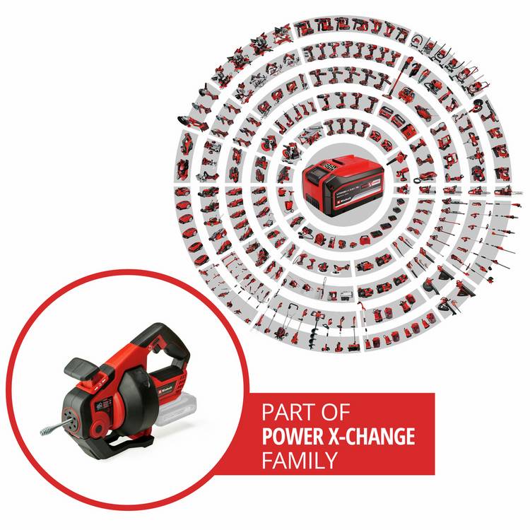 Einhell cordless drain cleaner TE-DA 18/760 18V, UK version