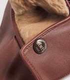 DENTS Lumley leather fur-lined gloves - British product