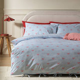 Argos Home bedding set blue stripe bows single - British product