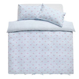 Argos Home bedding set blue stripe bows single - British product