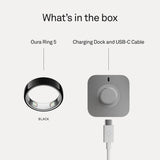Oura Ring 5 smart ring black size 9, UK version