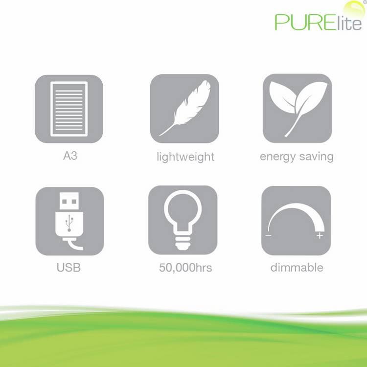 PureLite LED Light Pad natural daylight A3 - British product
