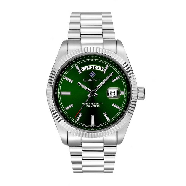 Gant Fairfax men's watch green dial stainless steel bracelet (British brand)