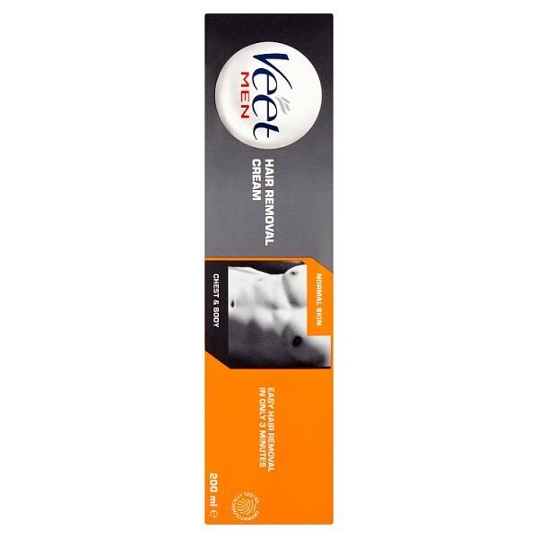 Veet Men Hair Removal Cream Chest & Body Normal Skin 200ml GOODS Superdrug