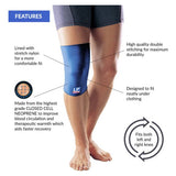 LP closed knee support large - British product
