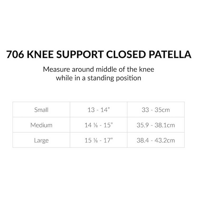 LP closed knee support large - British product