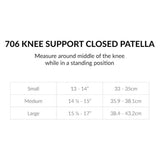 LP closed knee support large - British product